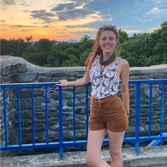 Vintage 100% Cotton 90’s High Waist Rust Denim Cutoff Cuffed Shorts Size XS / 25 - Picture 6 of 7